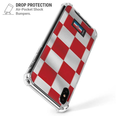 Croatia Soccer Flag iPhone XS Max Clear Case